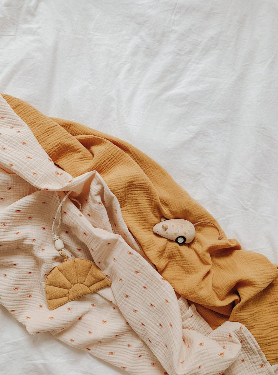 Copertina fasciatoio in mussola "Ocra"