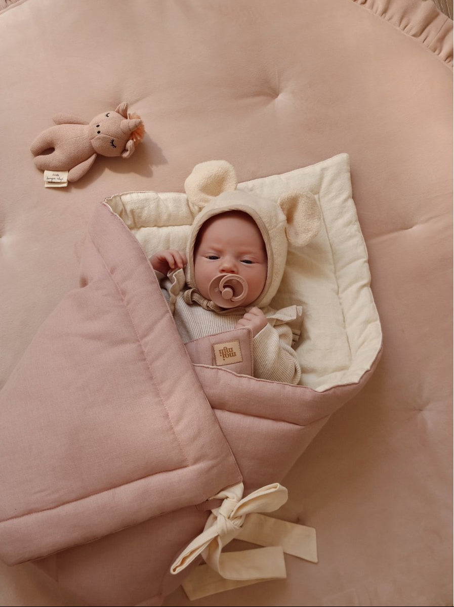 Sacco Nanna in lino "Conchiglia Rosa cipria"