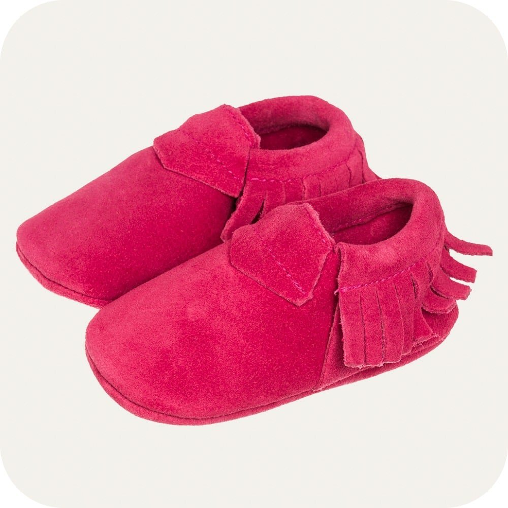 Pantofole Mocassino in camoscio "Rosa"