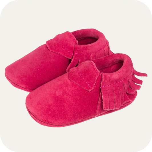 Pantofole Mocassino in camoscio "Rosa"