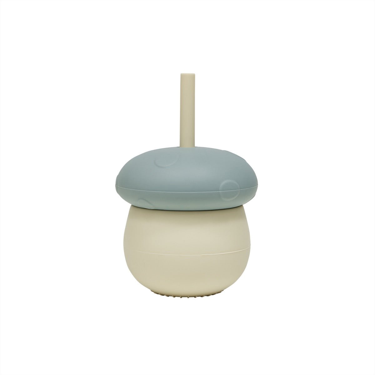 Tazza in Silicone con Cannuccia "Fungo Azzurro"