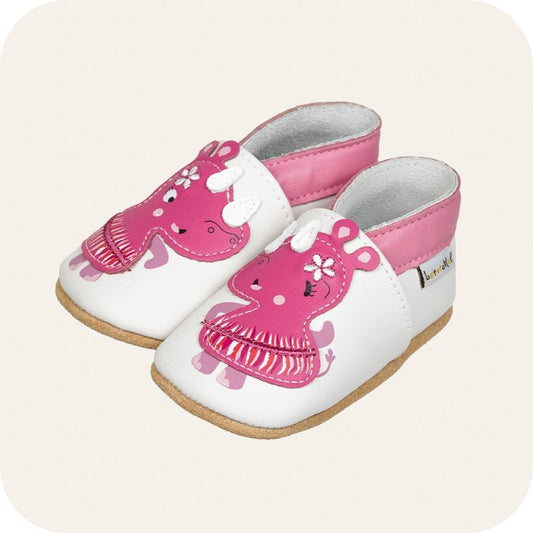 Pantofole da bambino in pelle "Rinoceronte Danzante"