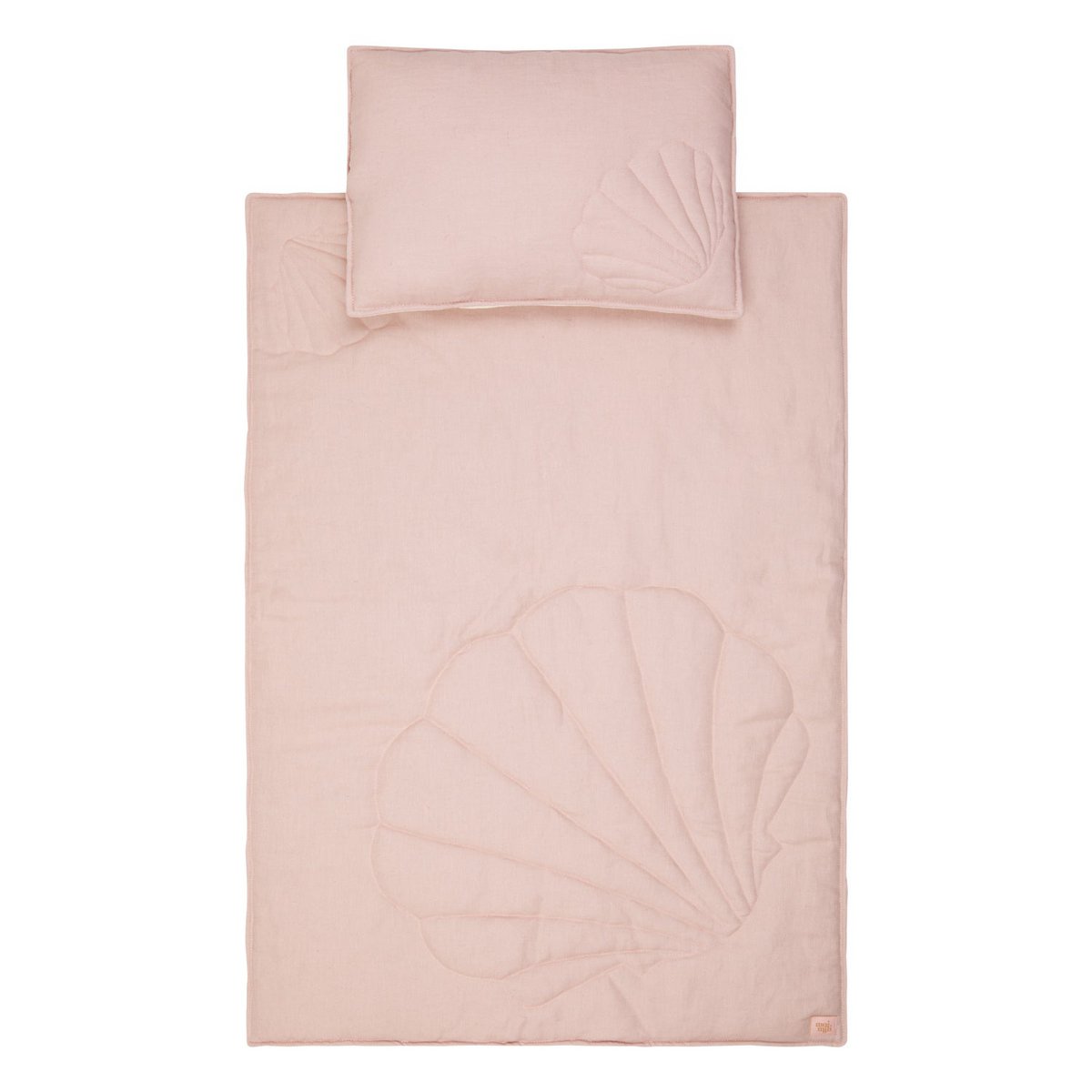 Set Copertina in lino "Conchiglia Rosa cipria" 95x65