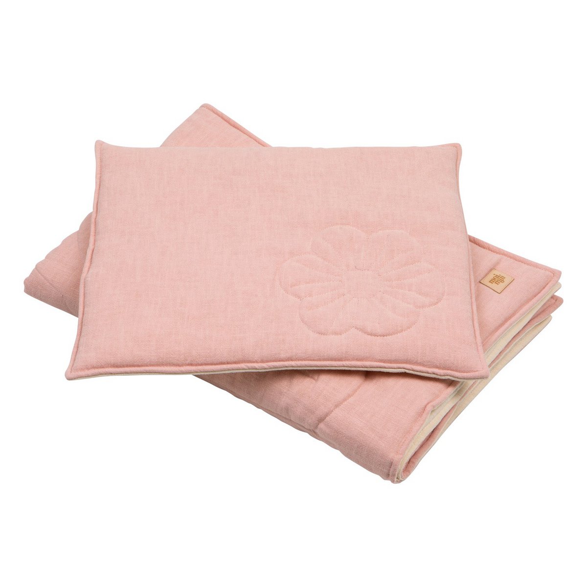 Set Copertina in lino "Fiore Rosa chiaro" 95x65