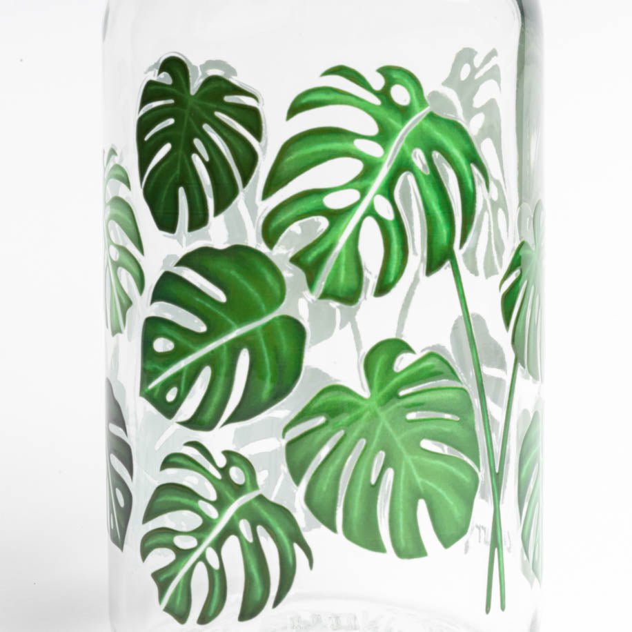 Borraccia in Vetro "Monstera"  0,4 l