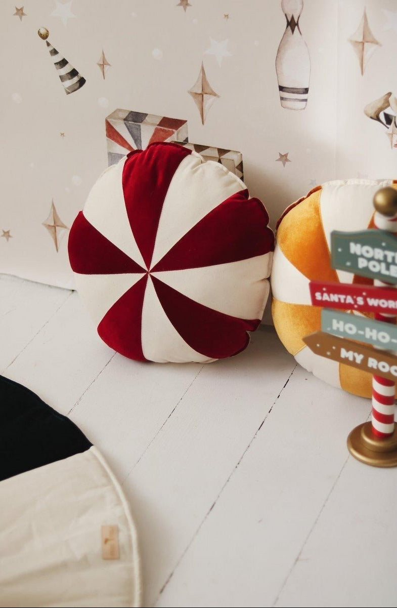 Cuscino Natalizio Patchwork “Red Candy"