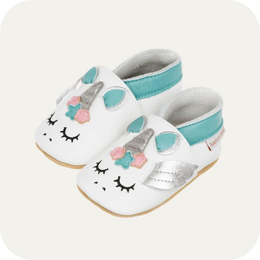 Pantofole in pelle "Unicorno"