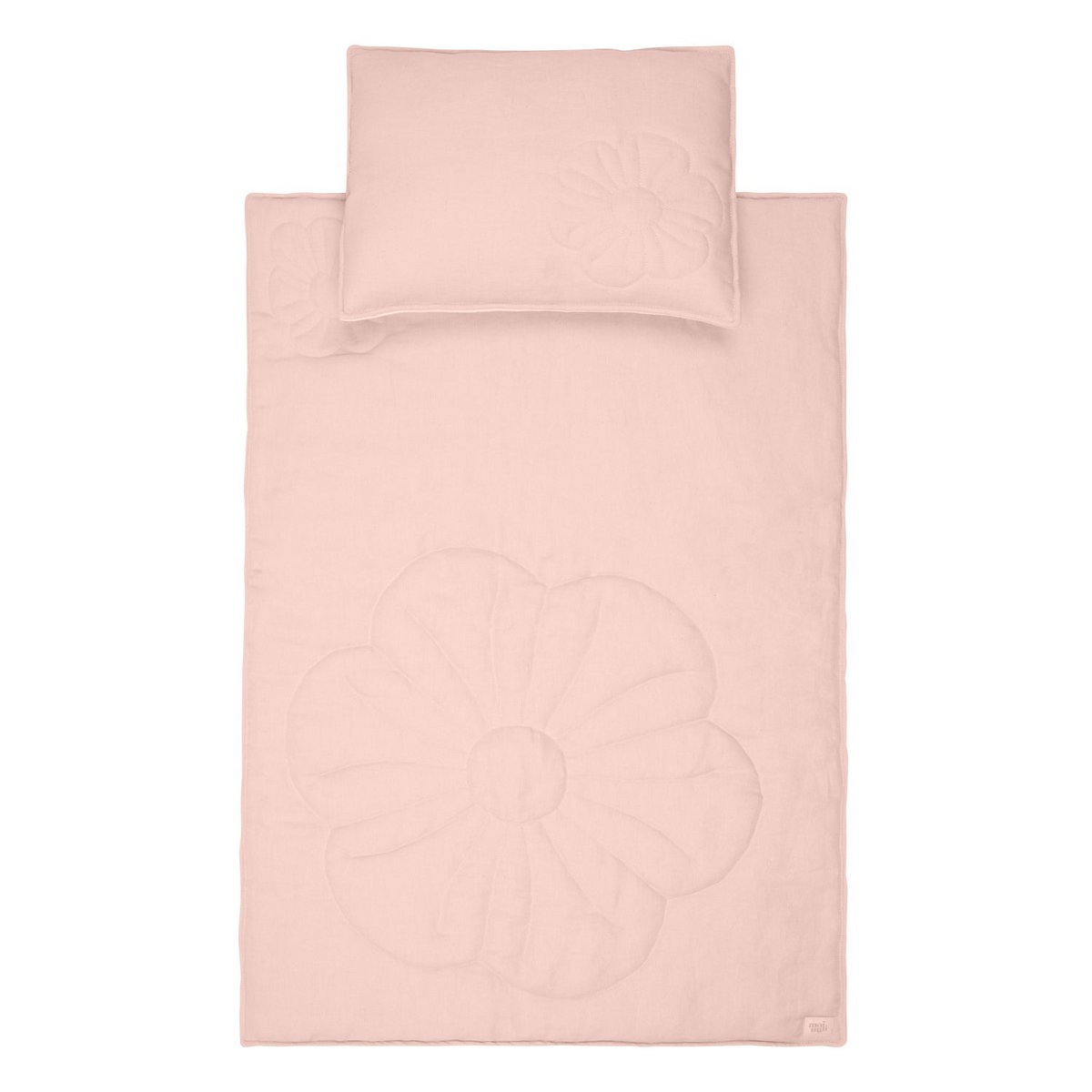 Set Copertina in lino "Fiore Rosa chiaro" 95x65