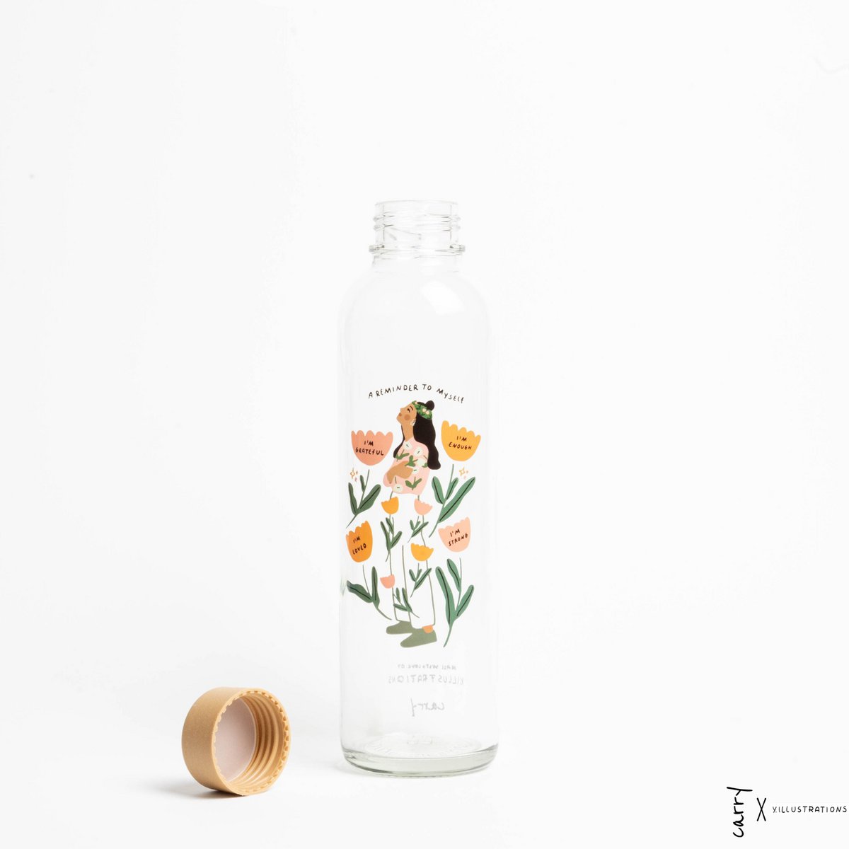 Borraccia in Vetro "Reminder To Myself"  0,7 l