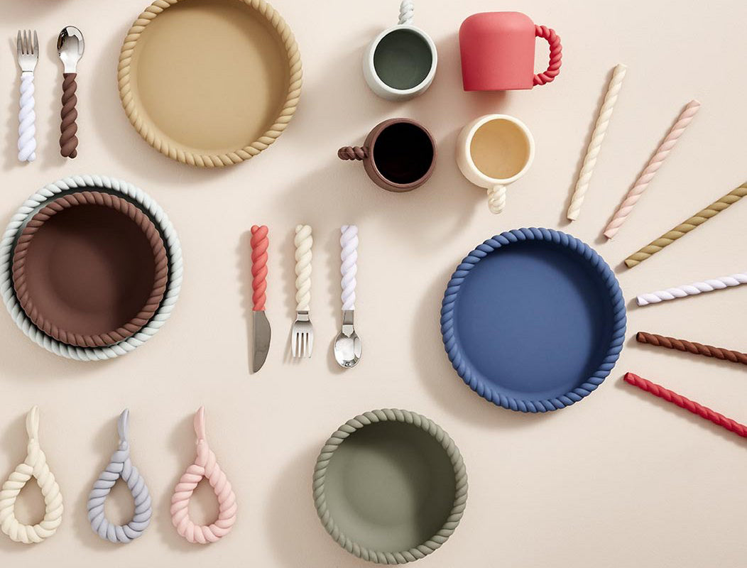 Set Piatto e Ciotola "Mellow" - Verde Salvia e Blu