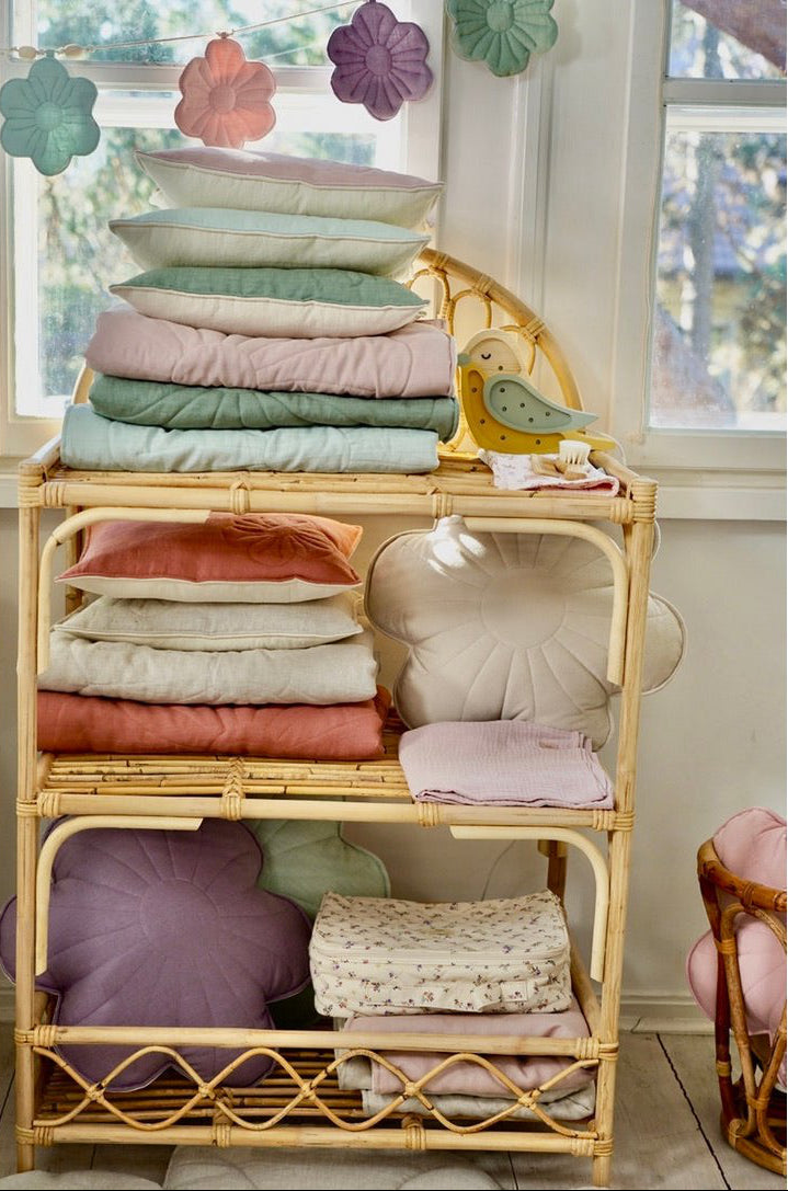 Set Copertina in lino "Fiore Rosa cipria" 90x135