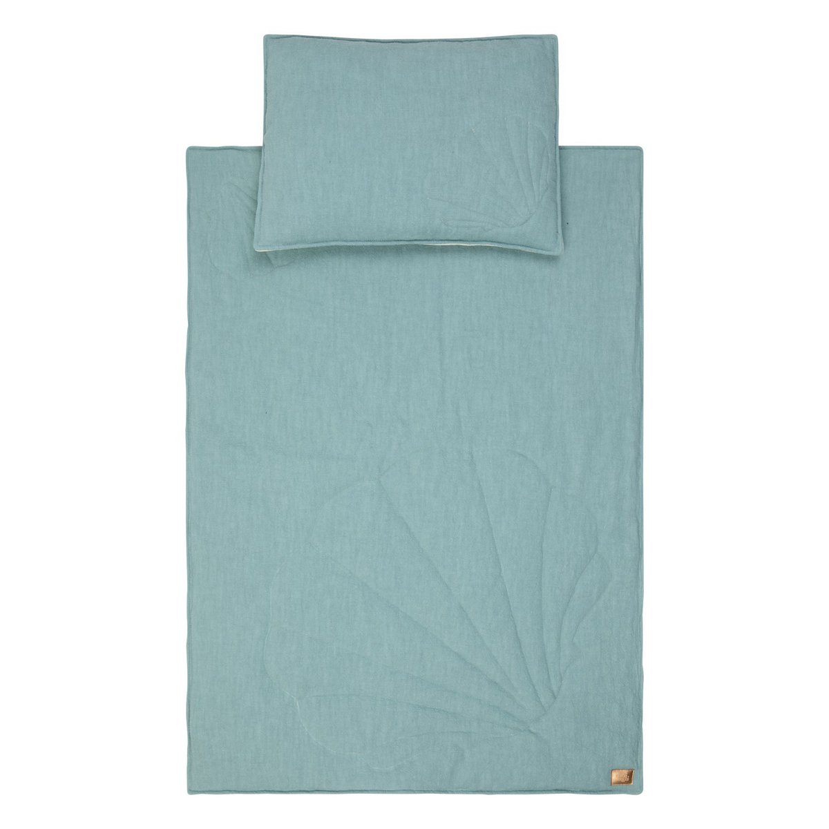 Set Copertina in lino "Conchiglia Occhio di mare" 95x65