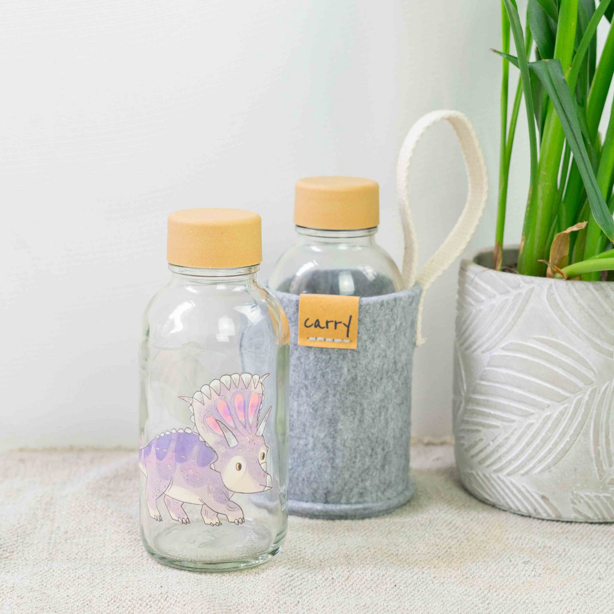 Borraccia in Vetro "Little Dino"  0,4 l