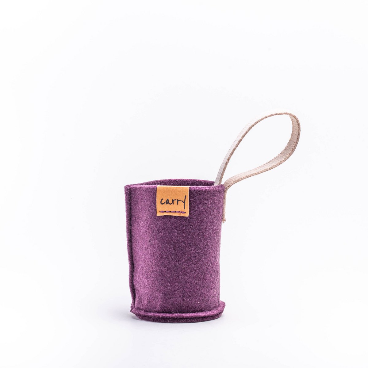 Portaborraccia "Malva"  in Feltro Riciclato per Borraccia in Vetro  0,4 l