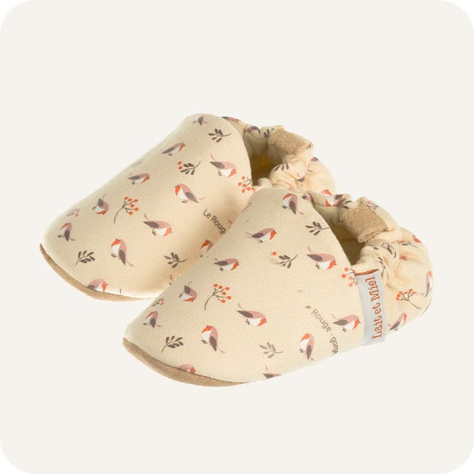 Pantofole  in cotone "Pettirosso"