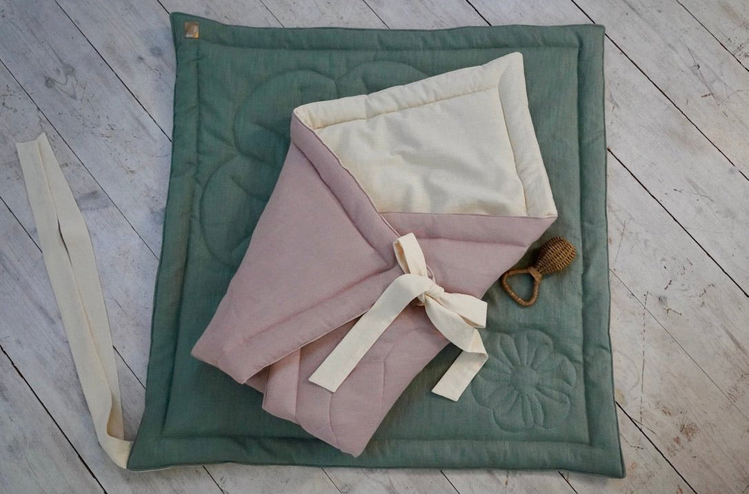 Sacco Nanna in lino "Conchiglia Rosa cipria"