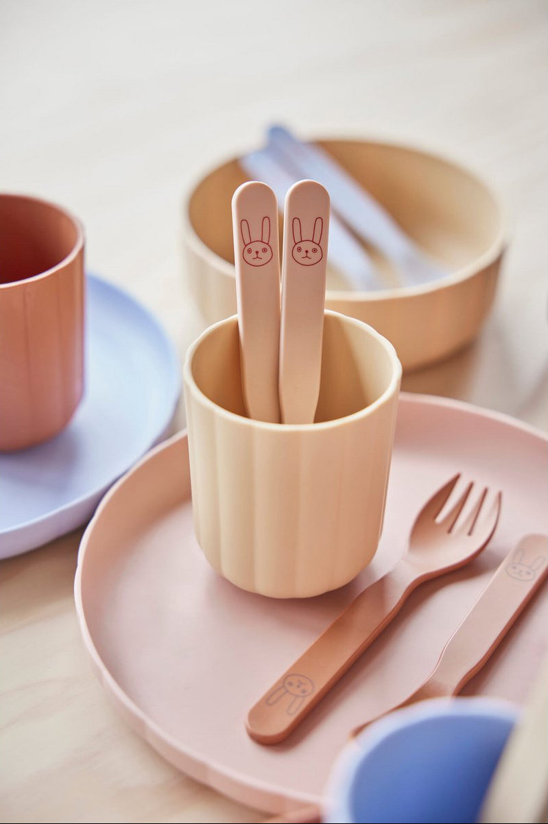 Set Piatto e ciotola "Pullo" - Beige e Marrone